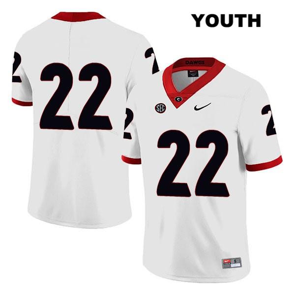 Georgia Bulldogs Youth Jes Sutherland #22 NCAA No Name Legend Authentic White Nike Stitched College Football Jersey RLO0856NV